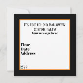 ヴィンテージハロウィーンウィッチホリデーパーティー 招待状 (裏面)