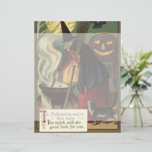 ヴィンテージハロウィーンウィッチ攪拌用魔法カルドロン (スタンド正面)