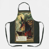 ヴィンテージハロウィーンウィッチ攪拌用魔法カルドロン エプロン (正面)