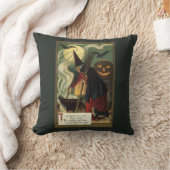 ヴィンテージハロウィーンウィッチ攪拌用魔法カルドロン クッション (ブランケット)