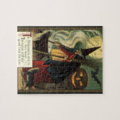 ヴィンテージハロウィーンウィッチ攪拌用魔法カルドロン ジグソーパズル (横)