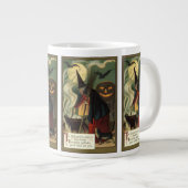 ヴィンテージハロウィーンウィッチ攪拌用魔法カルドロン ジャンボコーヒーマグカップ (正面右)