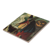 ヴィンテージハロウィーンウィッチ攪拌用魔法カルドロン タイル (側面)