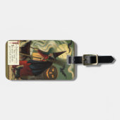 ヴィンテージハロウィーンウィッチ攪拌用魔法カルドロン ラゲッジタグ (正面横)