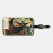 ヴィンテージハロウィーンウィッチ攪拌用魔法カルドロン ラゲッジタグ (裏面横)
