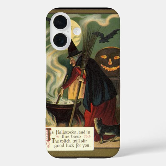 ヴィンテージハロウィーンウィッチ攪拌用魔法カルドロン Case-Mate iPhoneケース (裏面)