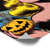 ヴィンテージハロウィーンウィッチ漫画 ポスター (角)