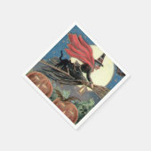 ヴィンテージハロウィーンウィッチ紙ナプキン スタンダードカクテルナプキン (角)