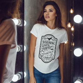 ヴィンテージハロウィーンウィッチ警告標識 Tシャツ