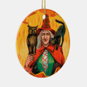 ヴィンテージハロウィーンウィッチ追加スペルメッセージオーナメント セラミックオーナメント (右)