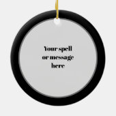 ヴィンテージハロウィーンウィッチ追加スペルメッセージオーナメント セラミックオーナメント (裏面)