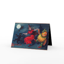 ヴィンテージハロウィーンウィッチ追加メッセージカード