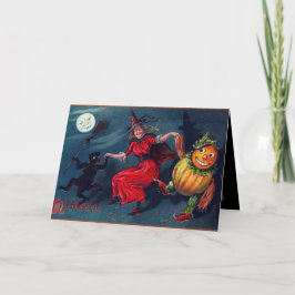 ヴィンテージハロウィーンウィッチ追加メッセージカード カード