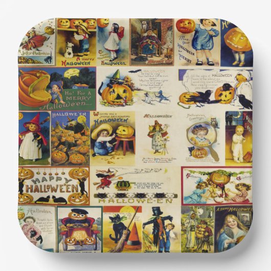 ヴィンテージハロウィーンエフエメラ ペーパープレート (正面)