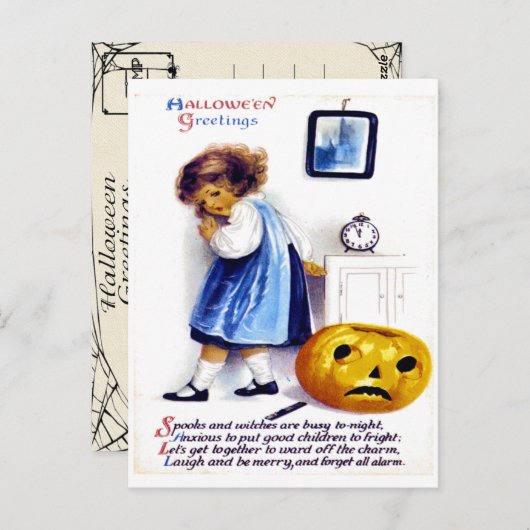 ヴィンテージハロウィーンエフエメラ ポストカード (正面/裏面)