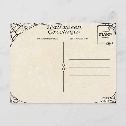 ヴィンテージハロウィーンエフエメラ ポストカード (裏面)