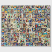 ヴィンテージハロウィーンエフエメラ ラッピングペーパー (フラット)