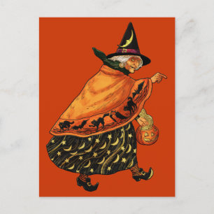 ヴィンテージハロウィーンオールドウィッチ ポストカード