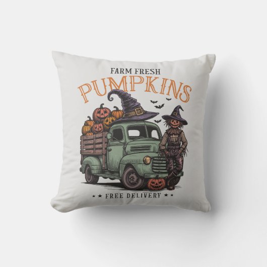 ヴィンテージハロウィーンカクレクローファームフレッシュカボチャ クッション (正面)