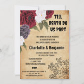 ヴィンテージハロウィーンカップル結婚シャワー 招待状 (正面)