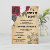 ヴィンテージハロウィーンカップル結婚シャワー 招待状 (スタンド正面)