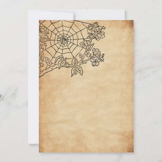 ヴィンテージハロウィーンカップル結婚シャワー 招待状 (裏面)