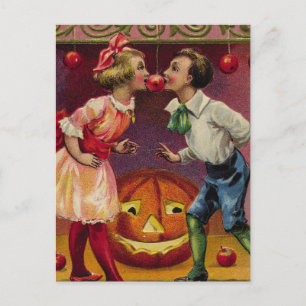 ヴィンテージハロウィーンカップル ポストカード