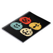 ヴィンテージハロウィーンカボチャおもしろいレトロギフト ノートブック (左側)