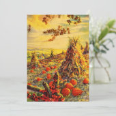 ヴィンテージハロウィーンカボチャのハヤック付きパッチ カード (スタンド正面)