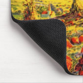 ヴィンテージハロウィーンカボチャのハヤック付きパッチ マウスパッド (コーナー)