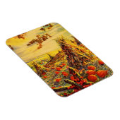 ヴィンテージハロウィーンカボチャのハヤック付きパッチ マグネット (右側)