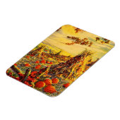 ヴィンテージハロウィーンカボチャのハヤック付きパッチ マグネット (左側)