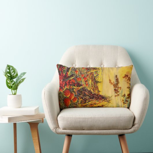 ヴィンテージハロウィーンカボチャのハヤック付きパッチ ランバークッション (椅子)