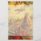 ヴィンテージハロウィーンカボチャのハヤック付きパッチ 便箋 (正面)