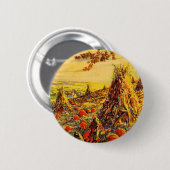 ヴィンテージハロウィーンカボチャのハヤック付きパッチ 缶バッジ (正面&裏面)