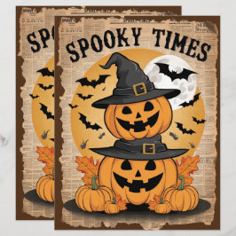 ヴィンテージハロウィーンカボチャスクラップブック紙