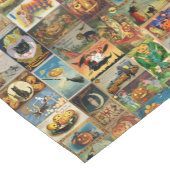 ヴィンテージハロウィーンカードコラージショートテーブルランナー ショートテーブルランナー (コーナー)