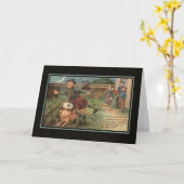 ヴィンテージハロウィーンカード（豚） カード (黄色い花)