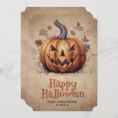 ヴィンテージハロウィーンカ不気味ンプキン シーズンカード (正面/裏面)