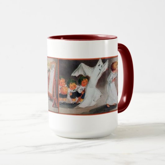 ヴィンテージハロウィーンガールとキャンドルマグ マグカップ (正面右)