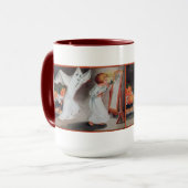 ヴィンテージハロウィーンガールとキャンドルマグ マグカップ (正面左)