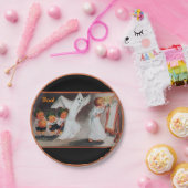 ヴィンテージハロウィーンガールとキャンドル紙プレート ペーパープレート (パーティー)