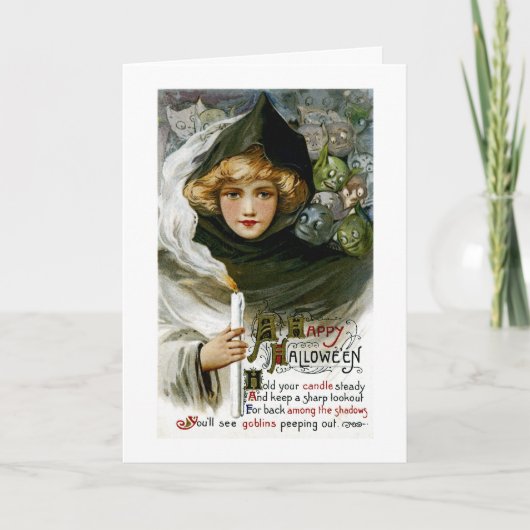 ヴィンテージハロウィーンガール カード (正面)
