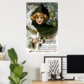 ヴィンテージハロウィーンガール ポスター (ホームオフィス)