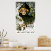 ヴィンテージハロウィーンガール ポスター (キッチン)