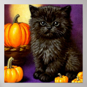 ヴィンテージハロウィーンキッチン ポスター