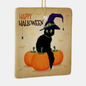 ヴィンテージハロウィーンキャットとカボチャ | オーナメント (右)