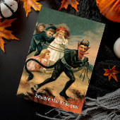 ヴィンテージハロウィーンクランプスと子供 シーズンカード