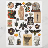 ヴィンテージハロウィーンクリップアートシート (正面)