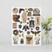 ヴィンテージハロウィーンクリップアートシート (スタンド正面)